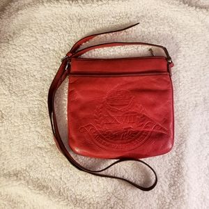 Ralph Lauren Crossbody Red Leather Purse